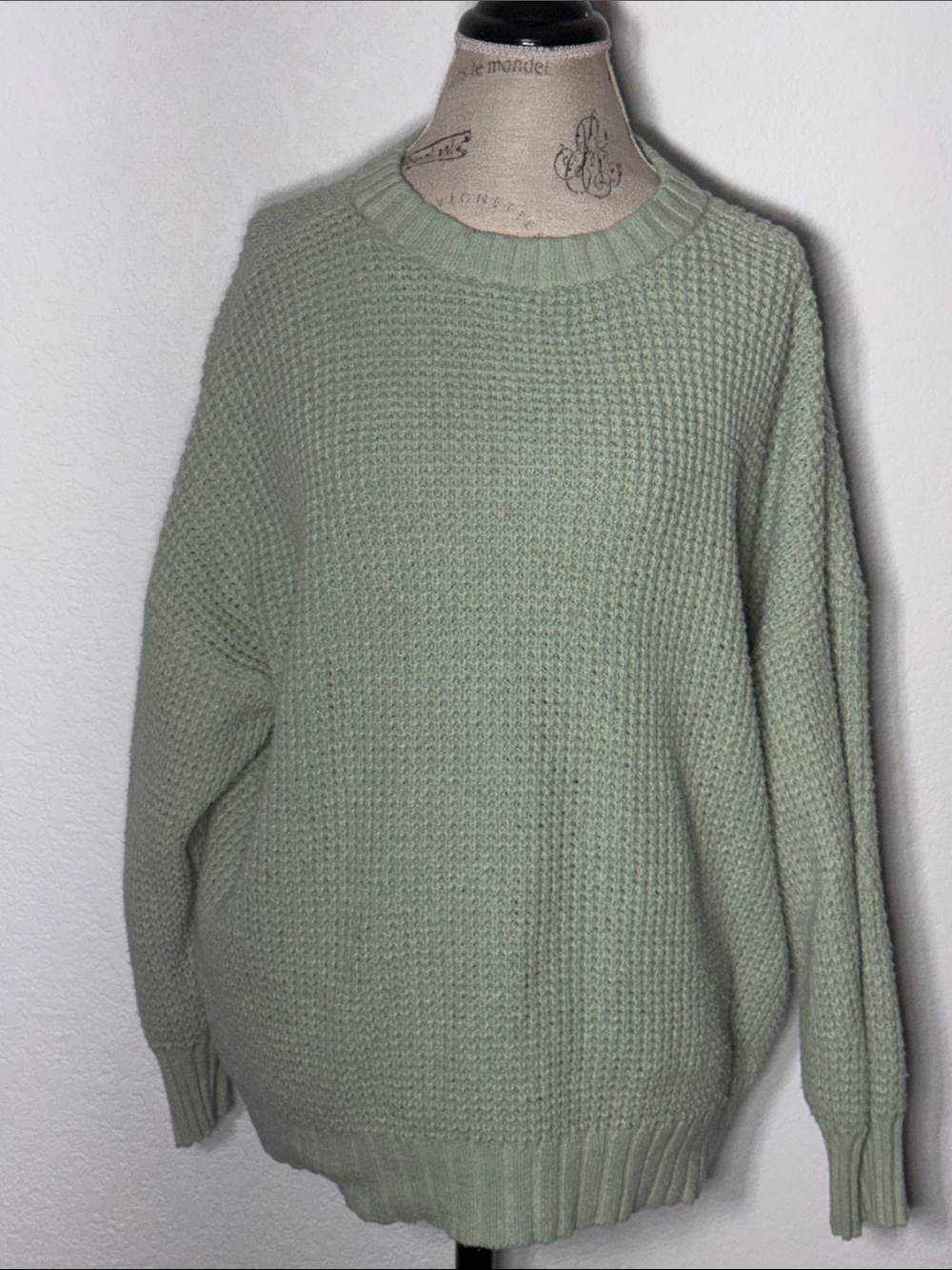 American Eagle Outfitters Men's Crewneck Sweater in Sage